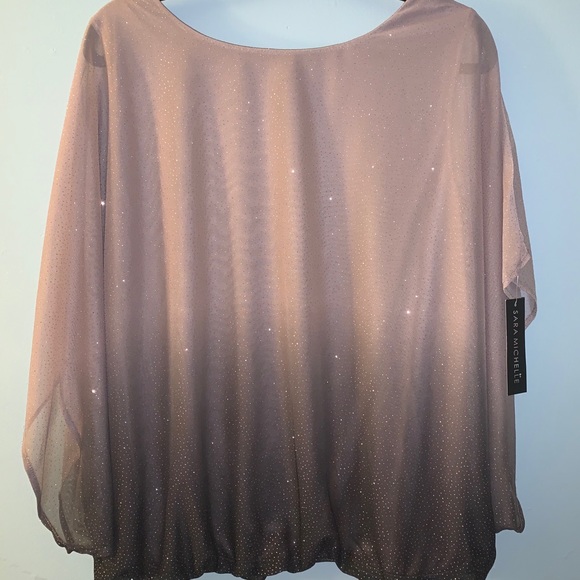 Tops - Sara Michelle | Ombré Sparkly Blouse